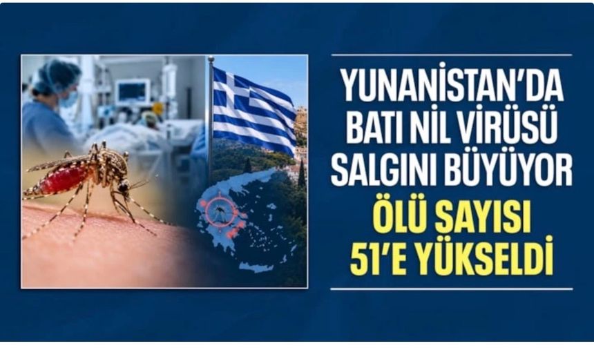 Yunanistan'da bu yıl Batı Nil virüsünden ölenlerin sayısı 51'e yükseldi