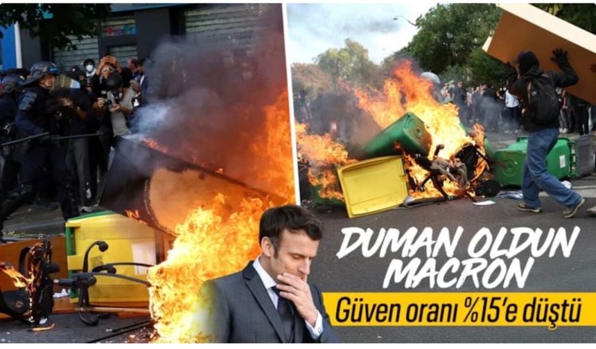 Fransa'da Macron'a güven düştü: Onay oranı yüzde 15'e kadar indi