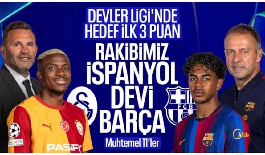 Galatasaray - Barcelona: Muhtemel 11'ler