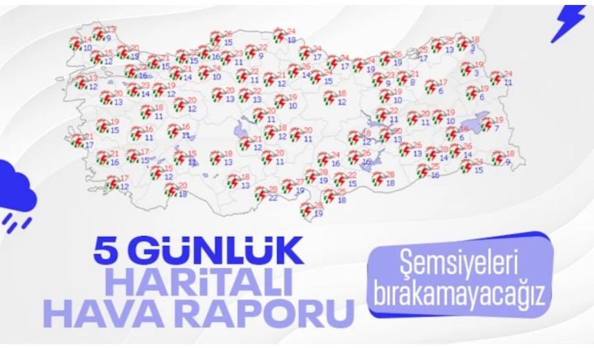 Türkiye genelinde yağmur şiddetini artıracak