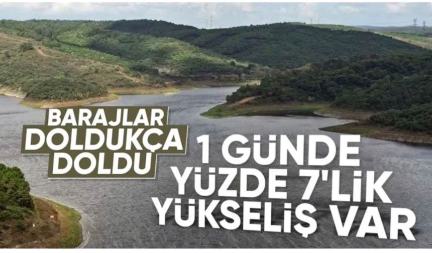 İstanbul'da şiddetli yağış sonrası baraj doluluk oranları arttı