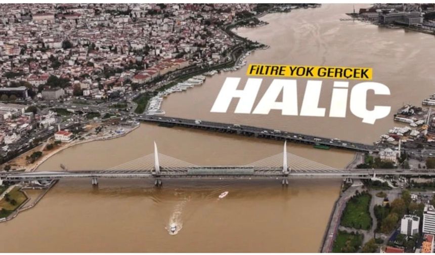 Altın Boynuz kahverengiye döndü: Haliç'te çamur tabakası