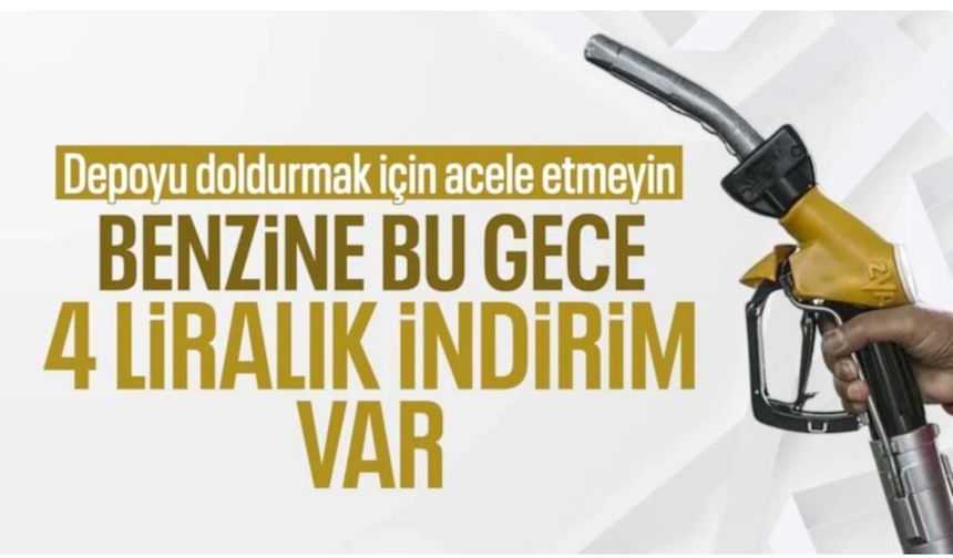 Benzine 4,30 lira indirim geliyor: Pompa fiyatları değişecek