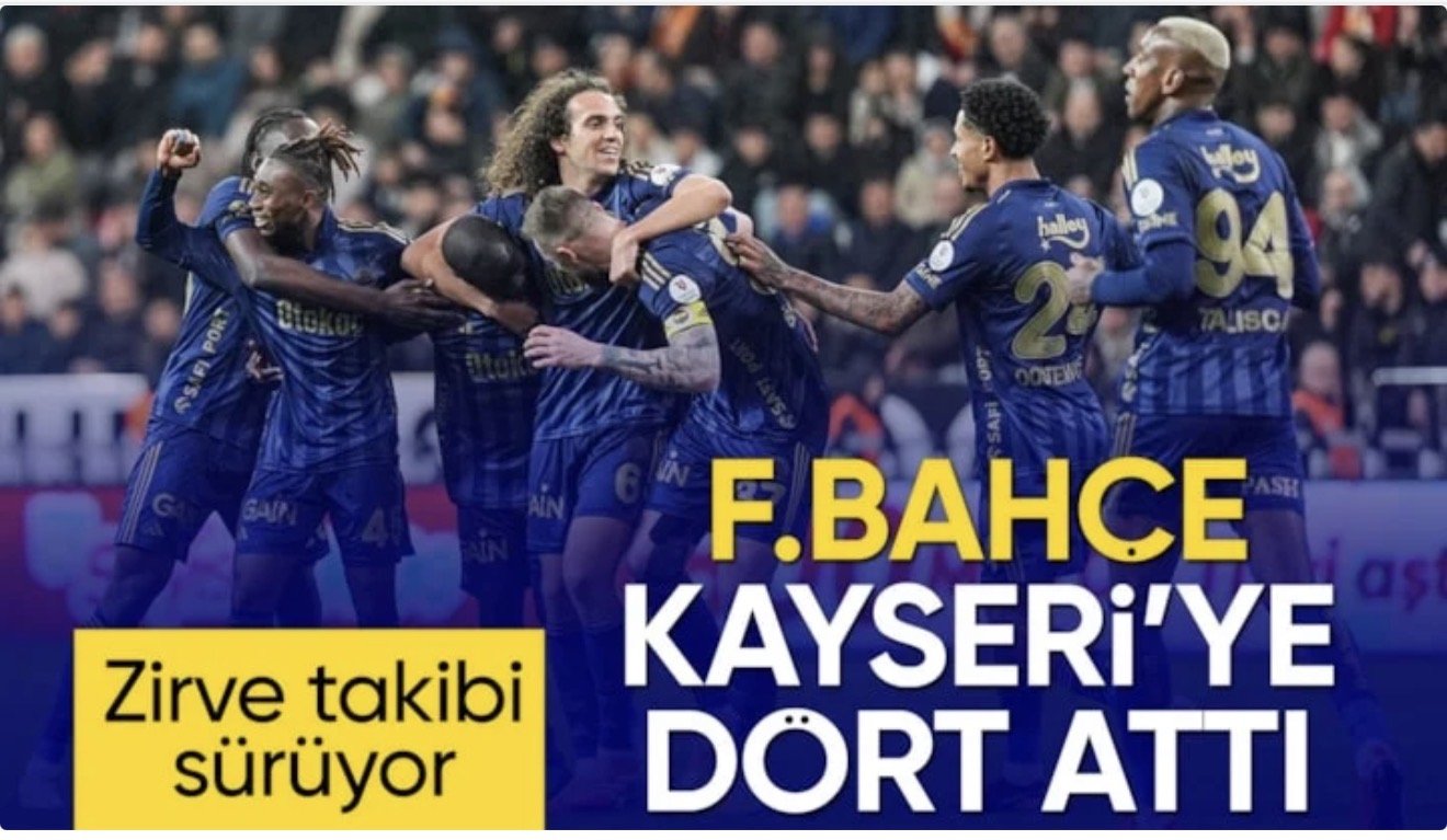 Fenerbahçe, Kayserispor'a 4 attı
