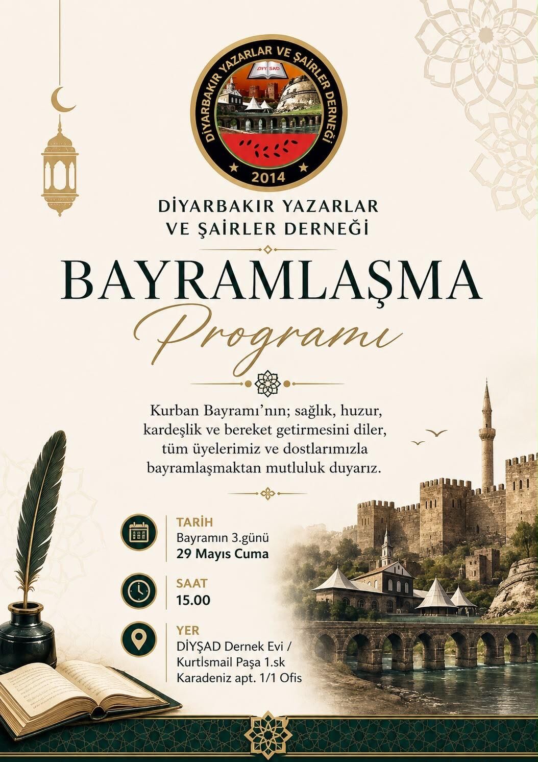 Bayramın Bereketi Kalem Dostlarını Aynı Sofrada Buluşturuyor