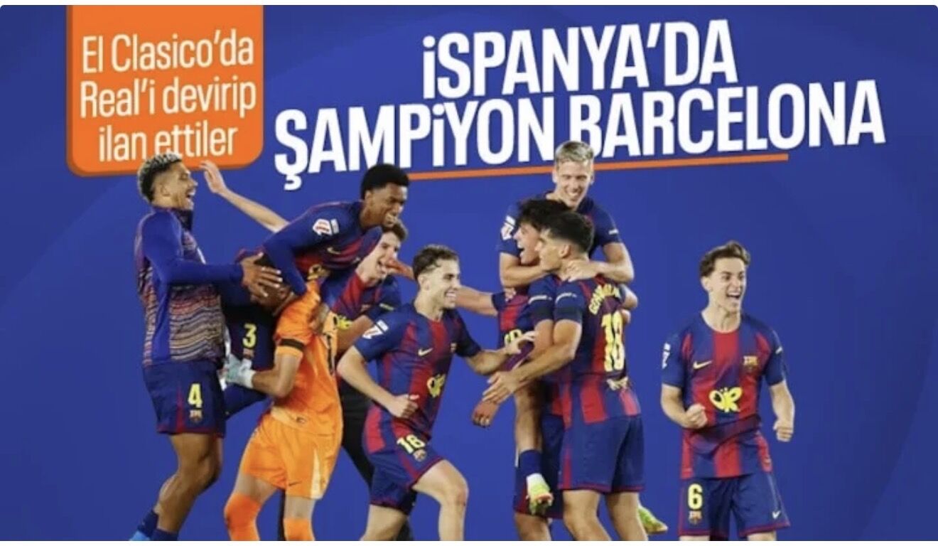 Barcelona, Real Madrid'i yenerek şampiyonluğa uzandı
