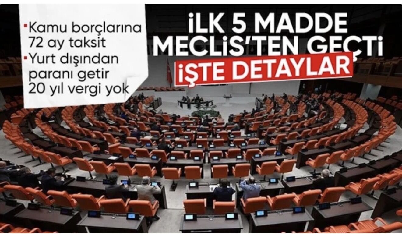TBMM'den yeni düzenleme: Kamu borçlarına 72 aya kadar yapılandırma devreye alınıyor
