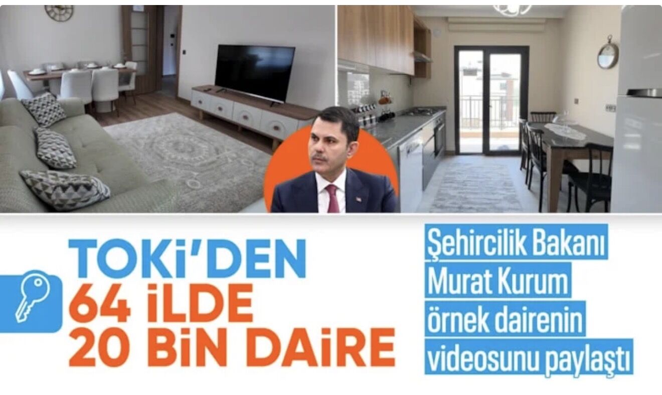 Murat Kurum, 20 bin konut kampanyasındaki evlerden birini paylaştı