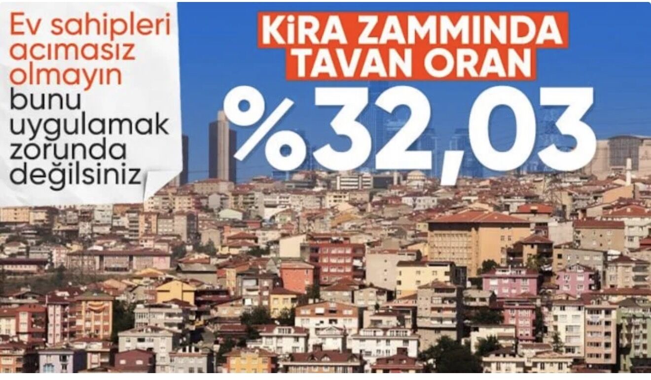 Temmuz kira zam oranı açıklandı: Yüzde 32,03