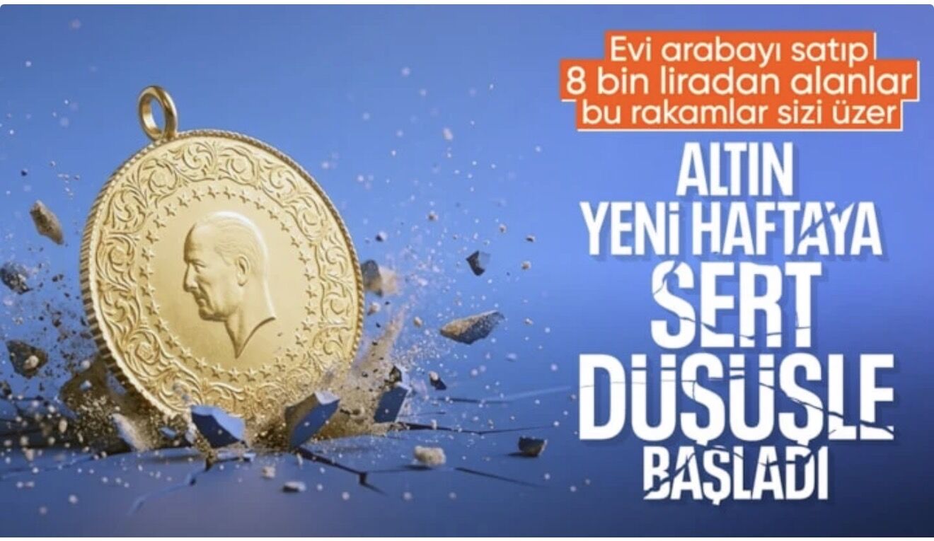 Ons ve gram altın yeni haftaya düşüşle başladı