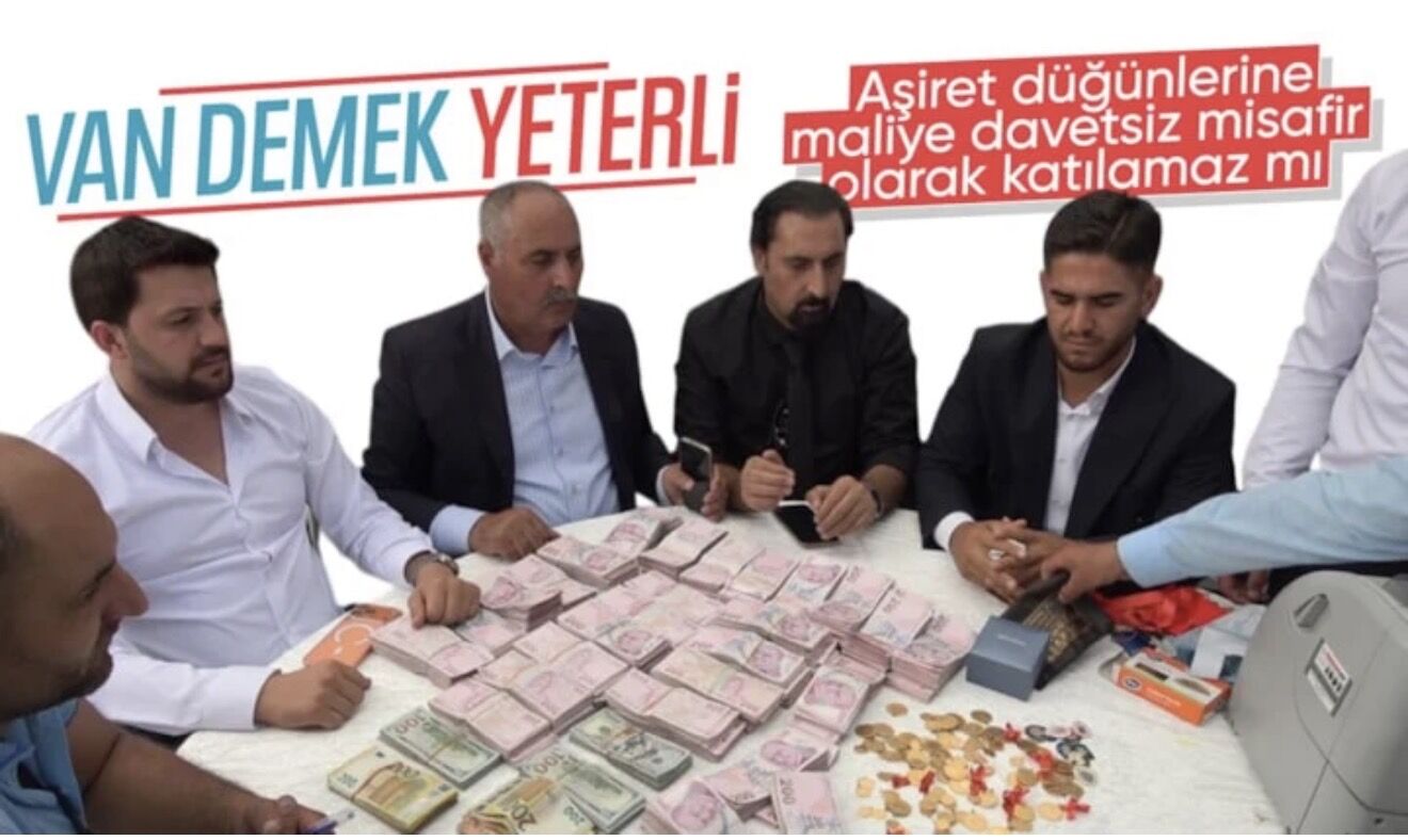 Van'da aşiret düğününde bavullarla para taşıdılar: 20 milyon lira para, kilolarla altın